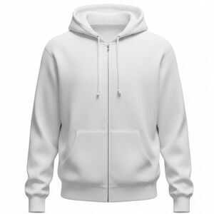 NWT APX Unisex White Zip-Up Hoodie Jacket - Size 3XL